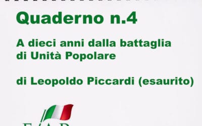 A DIECI ANNI DALLA BATTAGLIA «Unità Popolare»