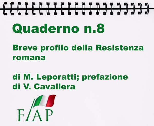 BREVE PROFILO STORICO DELLA RESISTENZA ROMANA