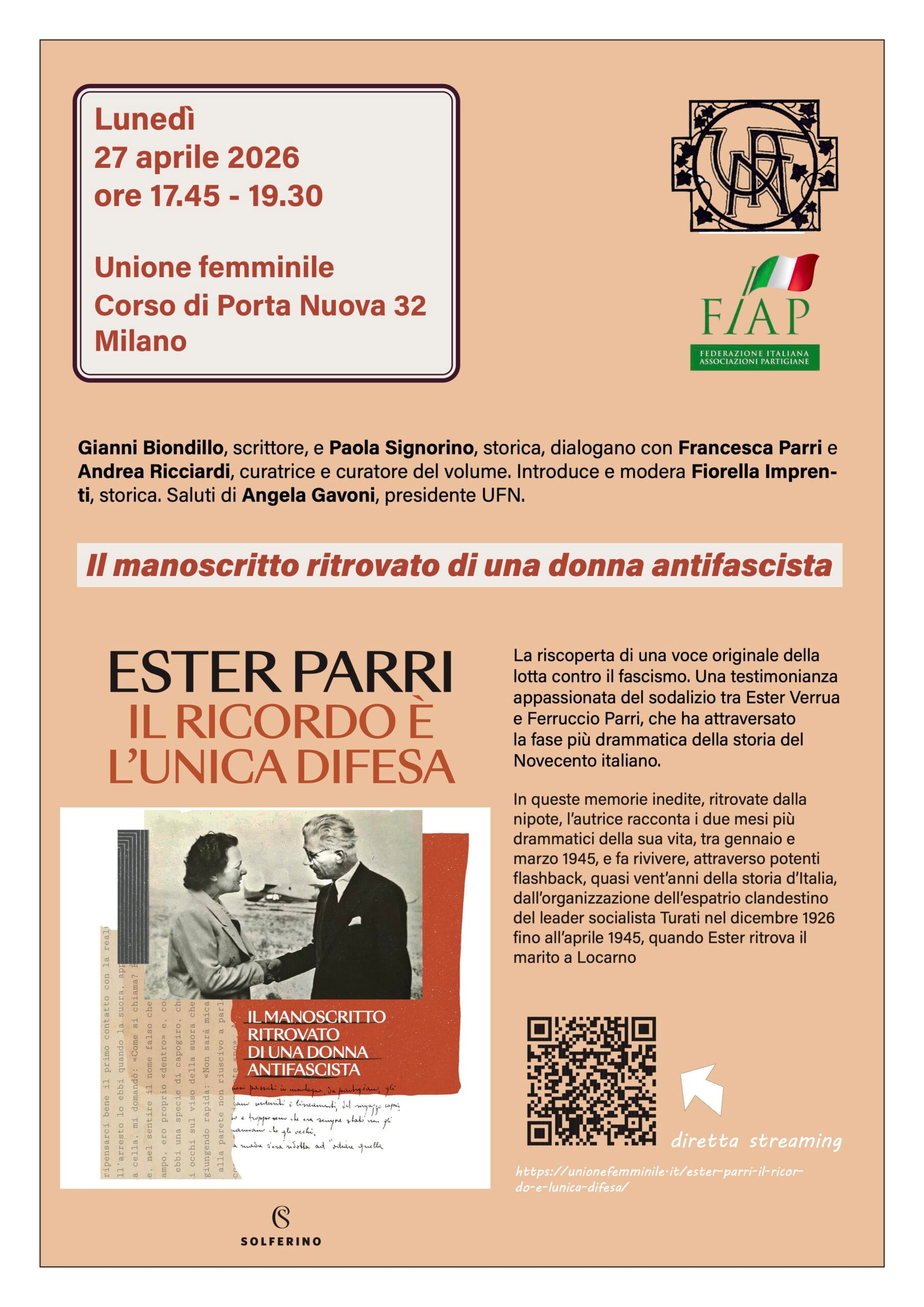 Ester Parri. Il ricordo è l’unica difesa